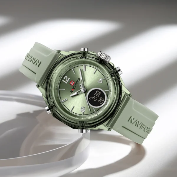 NAVIFORCE 7109 Women Watch Luxury Silicone Original Digital LED Date Week Wristwatch