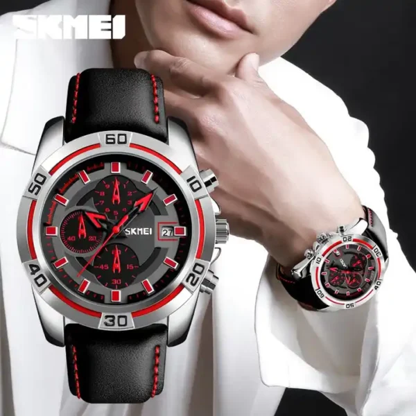 SKMEI 9156 Luxury Business Quartz Men Watches - Image 3