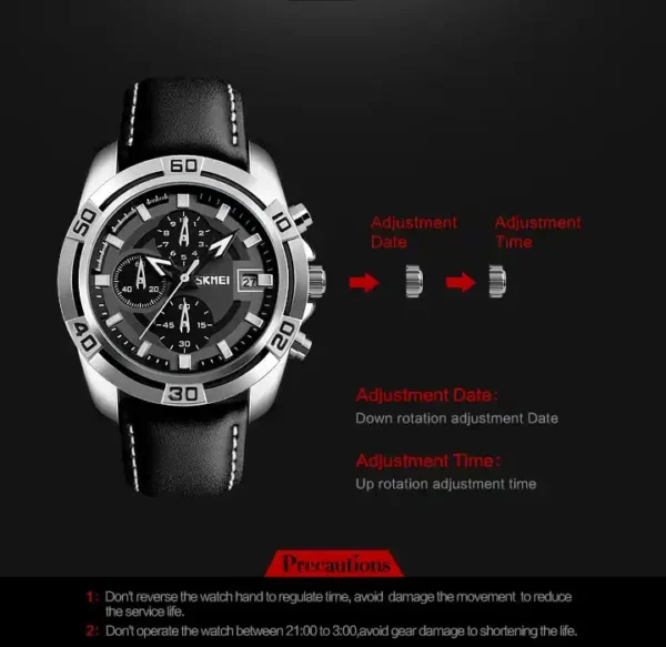 SKMEI 9156 Luxury Business Quartz Men Watches - Image 3
