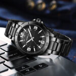 CRRJU 5003 new luxury fashion stainless steel watch-Black - Image 2