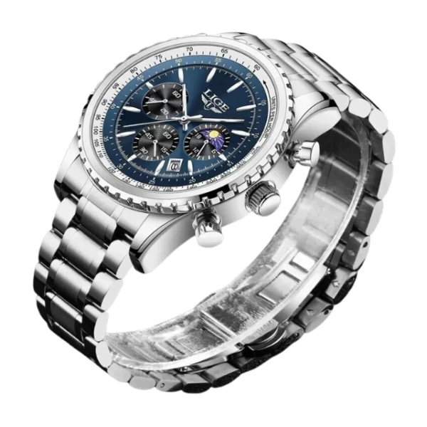 LIGE 8989 Chronograph Water Resistance Men's Wrist Watches - Image 3