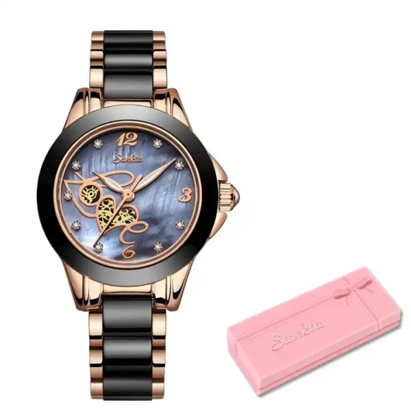 SUNKTA 6607 Ceramic Watch for Women - Image 5