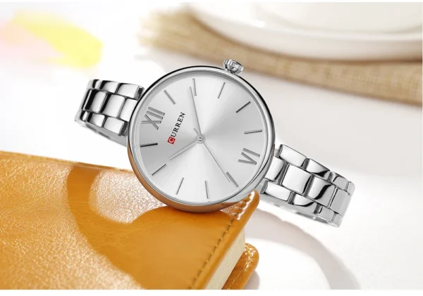 CURREN 9017 Quartz Stainless Steel Analog Watch For Women - Image 3