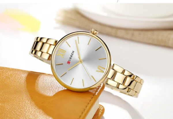 CURREN 9017 Quartz Stainless Steel Analog Watch For Women - Image 2