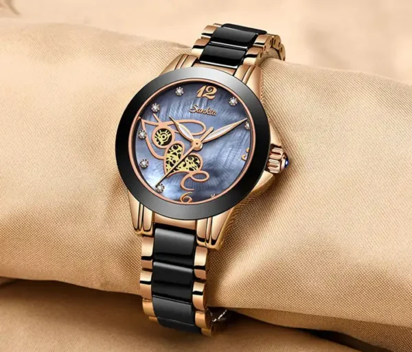SUNKTA 6607 Ceramic Watch for Women - Image 6