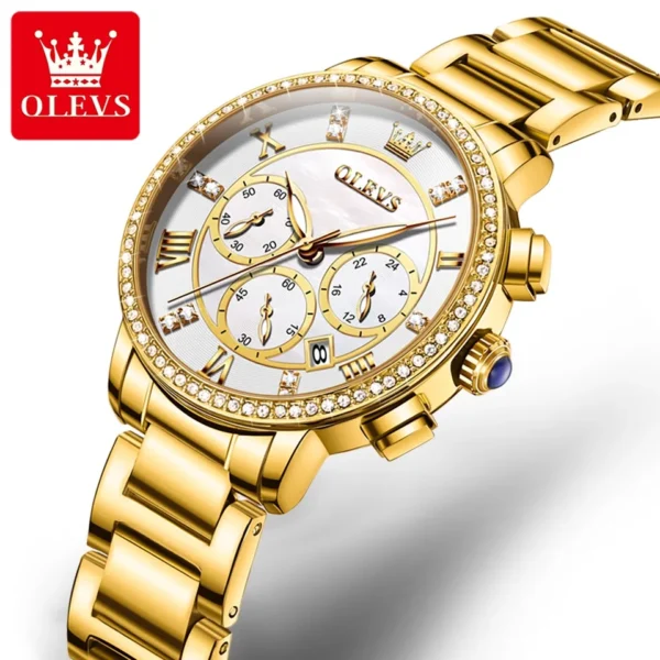 Olevs 9976 Quartz Chronograph Watch for Women - Image 5