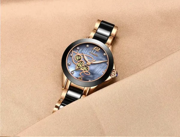 SUNKTA 6607 Ceramic Watch for Women - Image 3