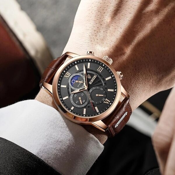 New LIGE 8932 Brand Men's Quartz Watch Small Three Dial Pointer Luminous 30M Waterproof Japanese Movement Fashion Men's Watches - Image 6
