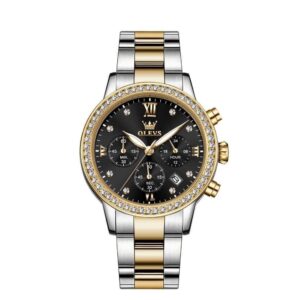 Olevs 9933 Stainless Steel Chronograph Watch For Women