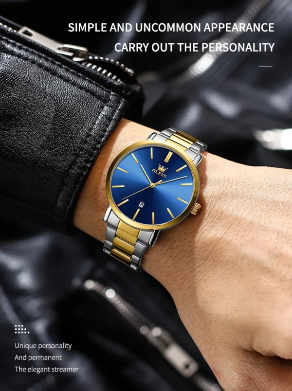 OLEVS 2896 Quartz Stainless Steel Watch For Men - Image 5