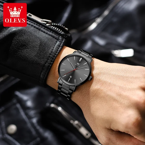 OLEVS 2896 Quartz Stainless Steel Watch For Men - Image 3