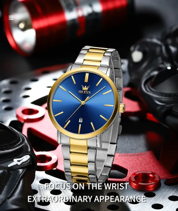 OLEVS 2896 Quartz Stainless Steel Watch For Men - Image 4