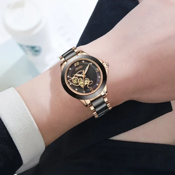 SUNKTA 6607 Ceramic Watch for Women - Image 6