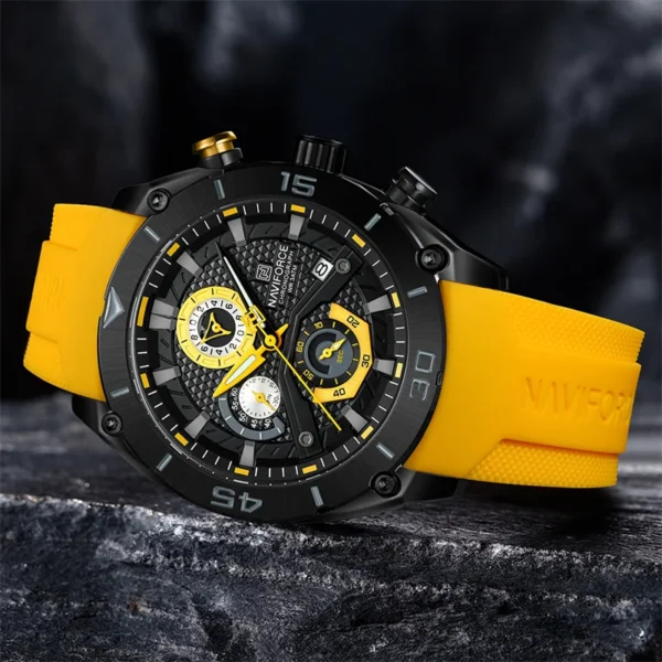 NAVIFORCE 8038 Sport Wristwatch Top Brand Luxury Military Chronograph Business Quartz  Watch - Image 2