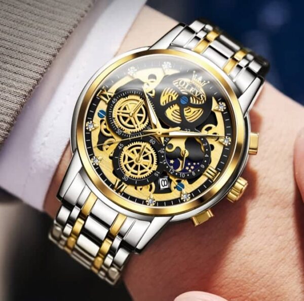 OLEVS 9947 Stainless Steel Chronograph Watch for Men - Image 4