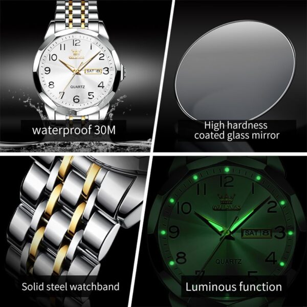 OLEVS Valentines Couple Pair Quartz Watches - Image 4