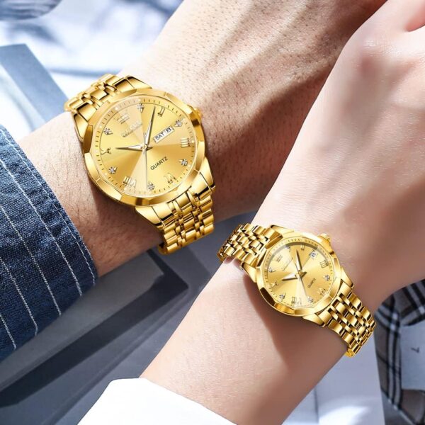 OLEVS Valentines Couple Pair Quartz Watches - Image 3