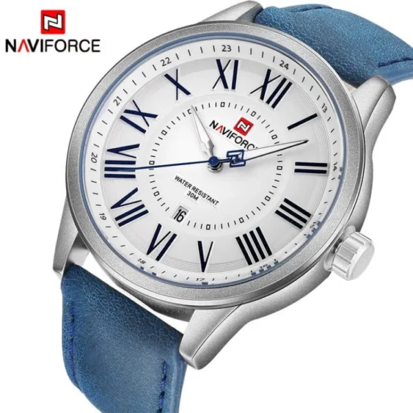 Naviforce 9126 Leather Men's Casual Business Watch - Image 3