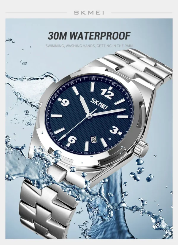 SKMEI 9290 Luxury Stainless Steel Strap Watch For Men - Image 2