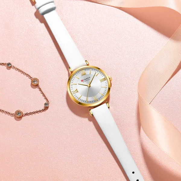 Curren 9079 Pu Leather  Women's Wrist Watches - Image 3