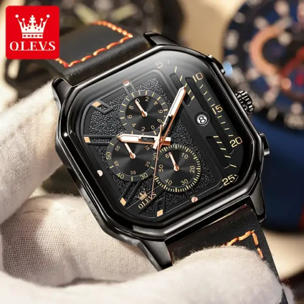 OLEVS 9950 New Fashion Quartz Watch for Men Chronograph - Image 3