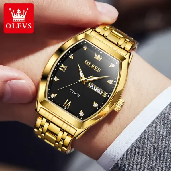 OLEVS 5528 Quartz Stainless Steel Watch For Men - Image 3