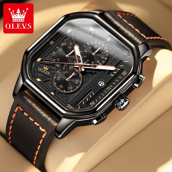 OLEVS 9950 New Fashion Quartz Watch for Men Chronograph - Image 2
