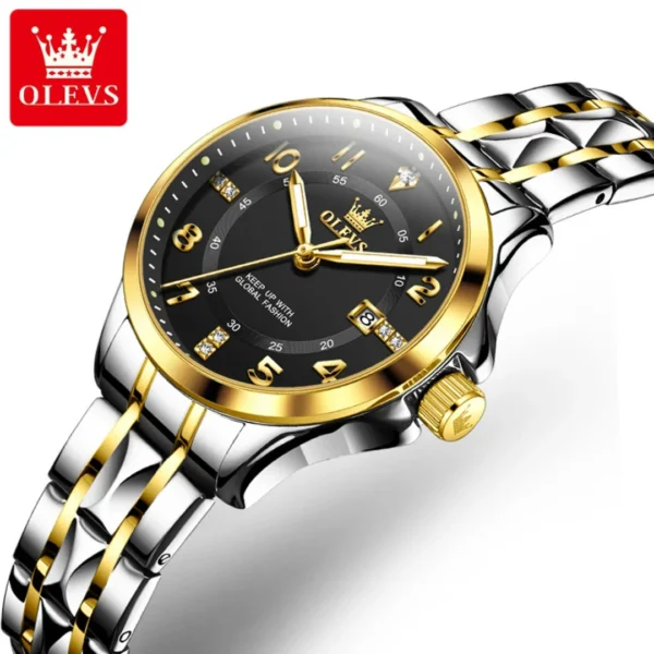 OLEVS 2910 Stainles Steel Quartz Watch for Women - Image 3