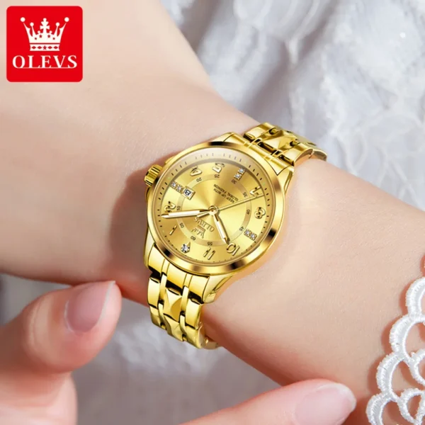 OLEVS 2910 Stainles Steel Quartz Watch for Women - Image 3