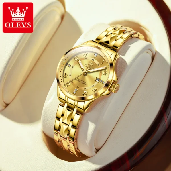 OLEVS 2910 Stainles Steel Quartz Watch for Women - Image 2