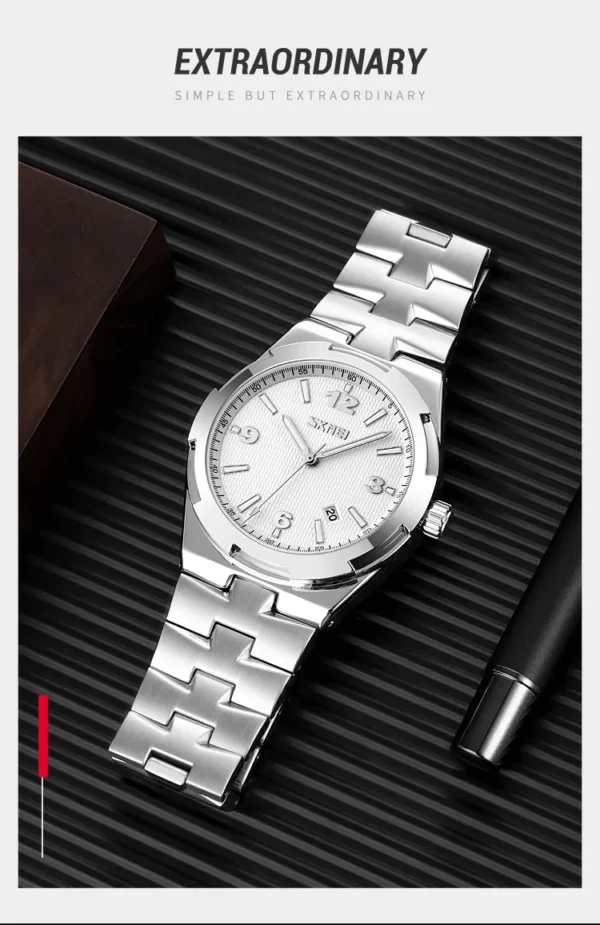 SKMEI 9290 Luxury Stainless Steel Strap Watch For Men - Image 2