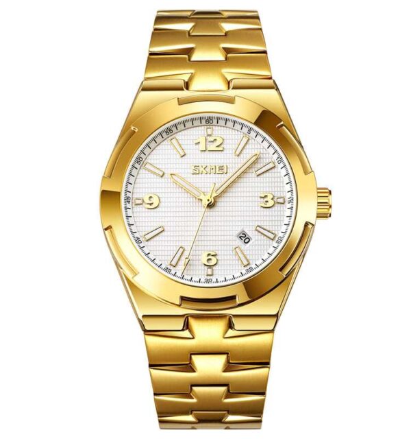 SKMEI 9290 Luxury Stainless Steel Strap Watch For Men