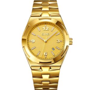 SKMEI 9290 Luxury Stainless Steel Strap Watch For Men