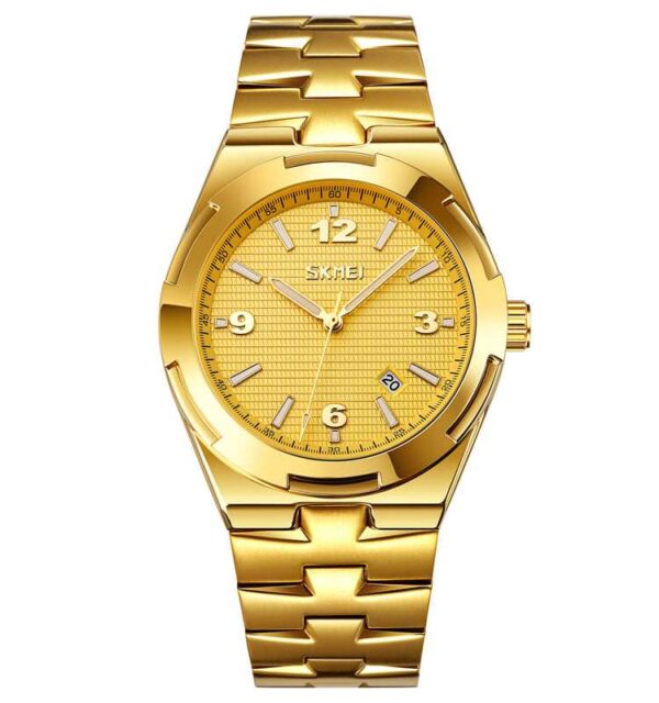 SKMEI 9290 Luxury Stainless Steel Strap Watch For Men