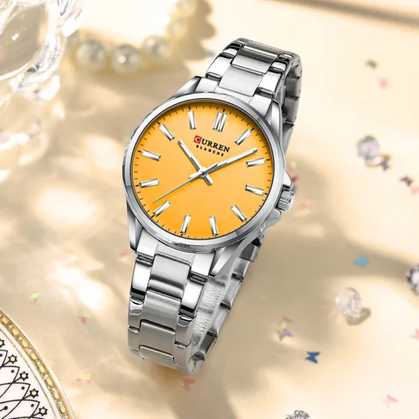 CURREN 9090 Couple Quartz Watches For  Men Women Stainless Steel - Image 4