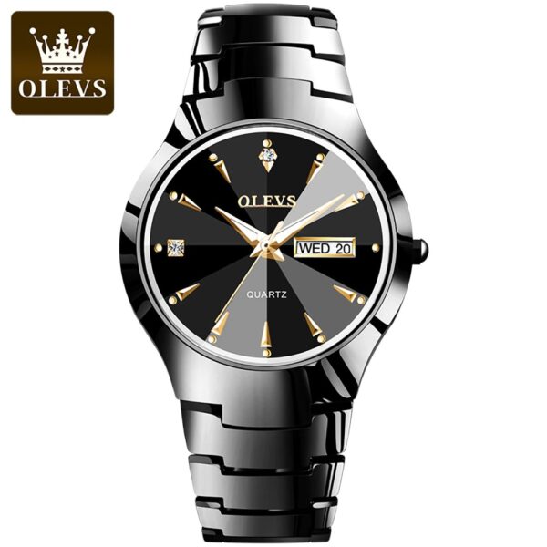 OLEVS 8697 Couple Watch Quartz Waterproof Luminous Wristwatch - Image 2