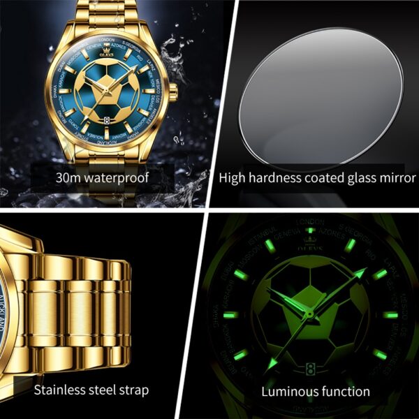 Olevs 9949 Quartz Stainless Steel watch for men - Image 3