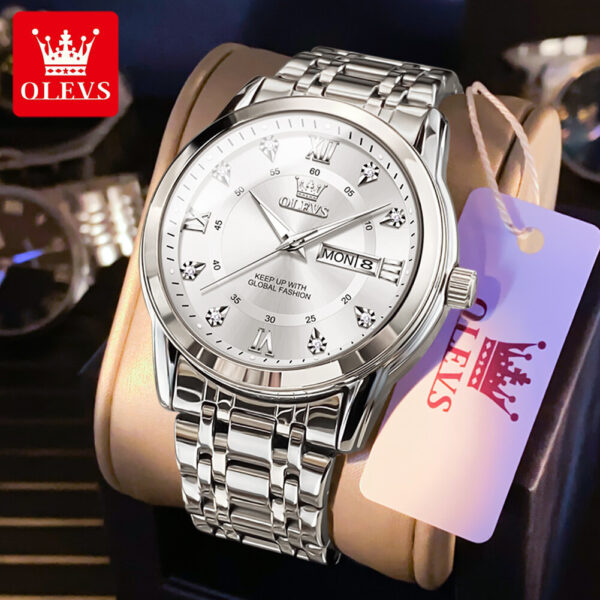 OLEVS 5513 Stainless steel  Luxury Quartz Original Brand Watch for Men - Image 2