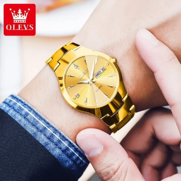 OLEVS 8697 Tungsten Steel Quartz Watch for Men - Image 3