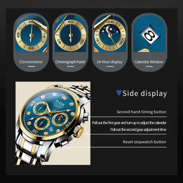 OLEVS 2889 Quartz Chronograph Watch for Men - Image 4