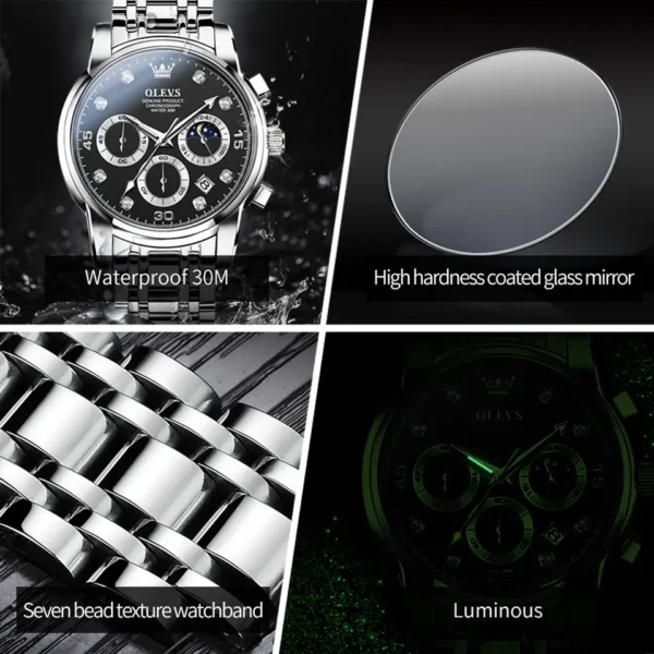 OLEVS 2889 Quartz Chronograph Watch for Men - Image 4