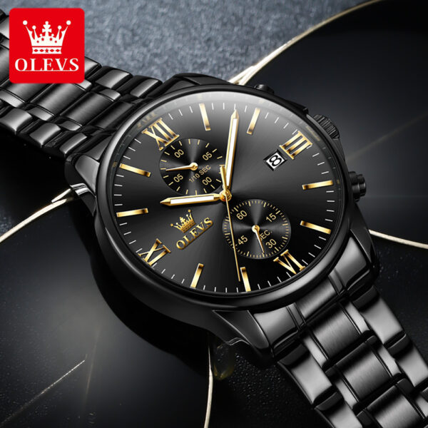 OLEVS 2886 Quartz Stainless Steel Watch For Men’s - Image 3