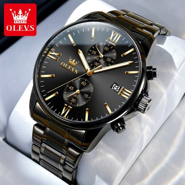 OLEVS 2886 Quartz Stainless Steel Watch For Men’s - Image 2