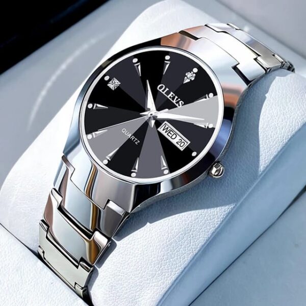 OLEVS 8697 Tungsten Steel Quartz Watch for Men - Image 2