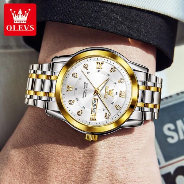 OLEVS 5513 Stainless steel  Luxury Quartz Original Brand Watch for Men - Image 3