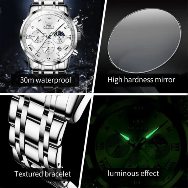 OLEVS 5529 Quartz Multifunction Fashion Watch For Men - Image 3