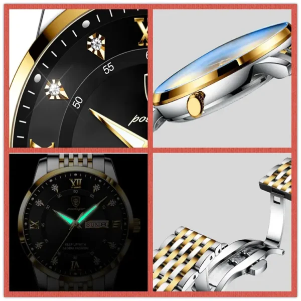 POEDAGAR 836 Quartz Wrist watches For Mens - Image 5