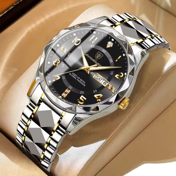 POEDAGAR 858 Luxury Man Wristwatch Waterproof Luminous Date Week Men Watch Sport Stainless Steel - Image 2