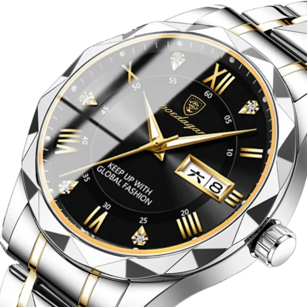 POEDAGAR 615 Quartz Stainless Steel Watch For Men - Image 4