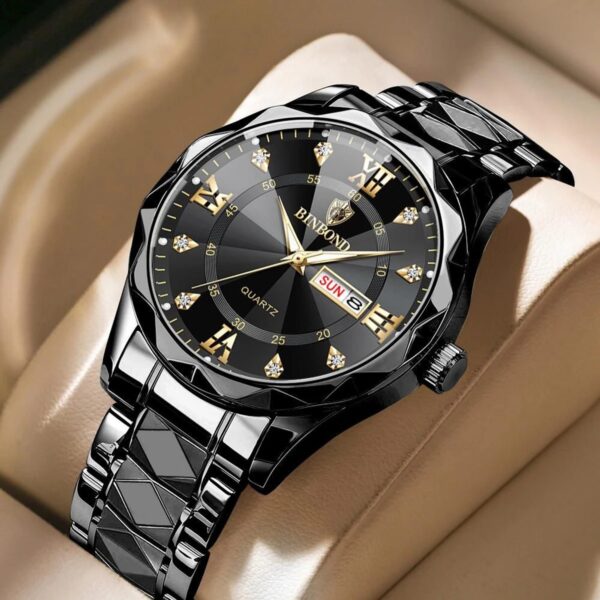 POEDAGAR 615 Quartz Stainless Steel Watch For Men - Image 2